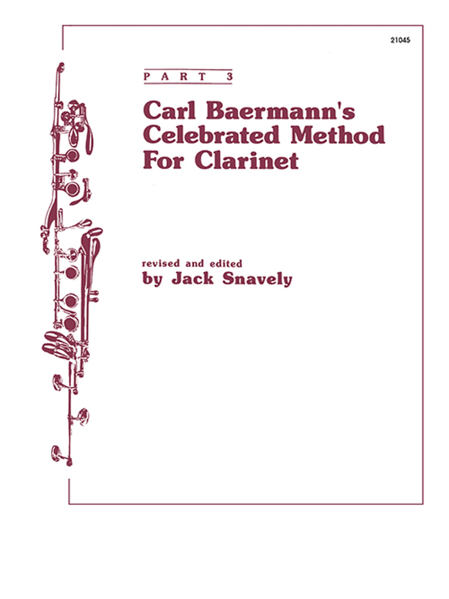 Cover image for Carl Baermann’s Celebrated Method For Clarinet, Part 3