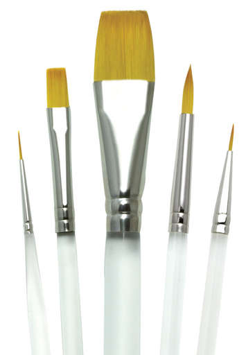 image of: Aqualon Watercolor and Acrylic Short Handle Brushes