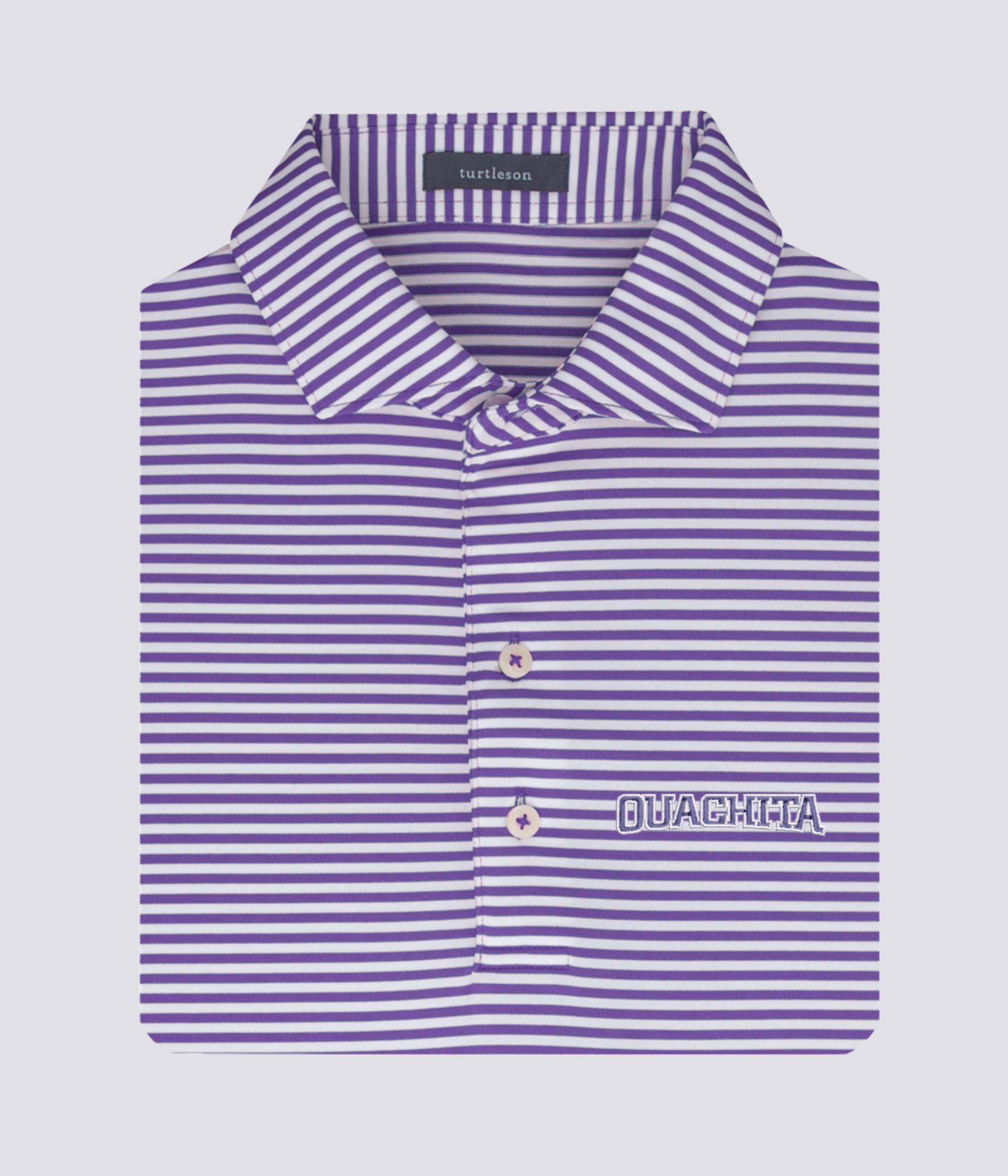 image of: Ouachita Turtleson Cooper Stripe Performance Polo