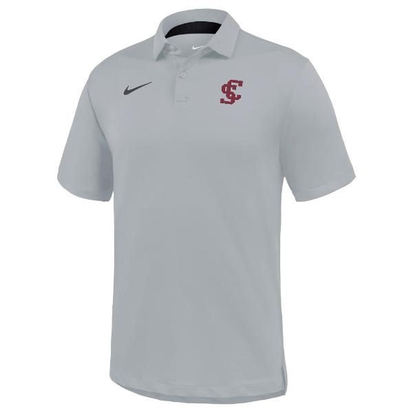 Santa Clara Broncos Nike Dri-FIT Tour Polo, Light Smoke Gray; $90.00