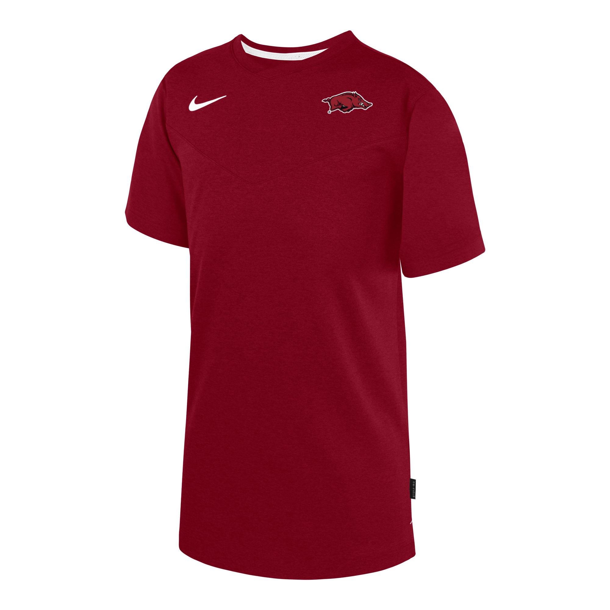 image of: Arkansas Razorbacks Nike Youth Coach Short Sleeve Tee - Crimson