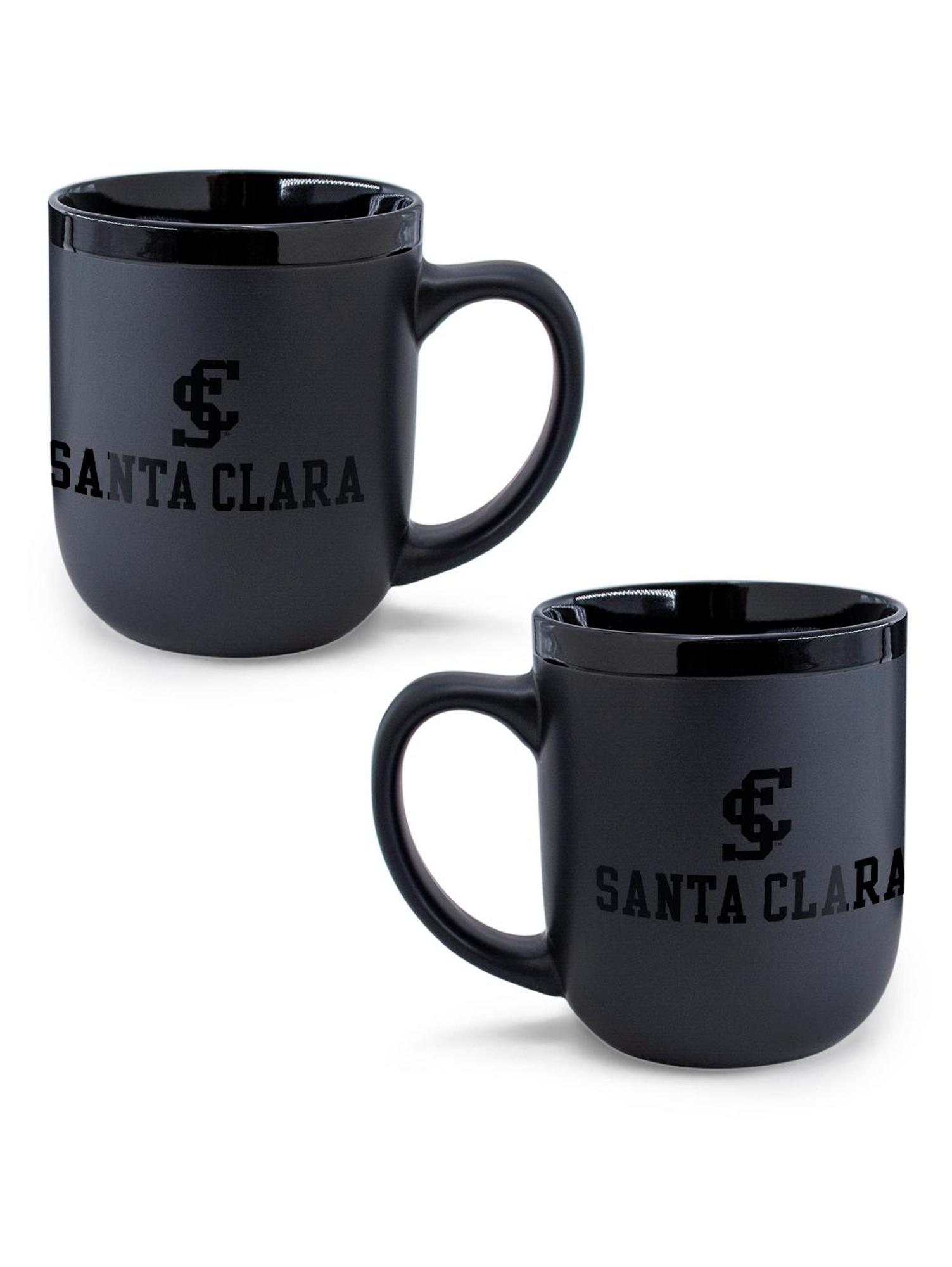 Santa Clara University Matte Tonal Ceramic Mug, Black