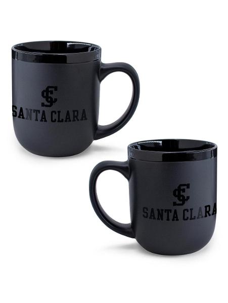 Santa Clara University Matte Tonal Ceramic Mug, Black; $17.98
