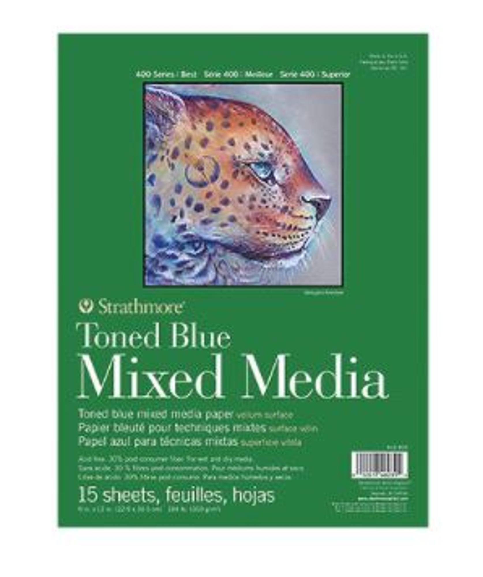 image of: Strathmore 400 Mixed Media Pad 9x12 Toned Blue