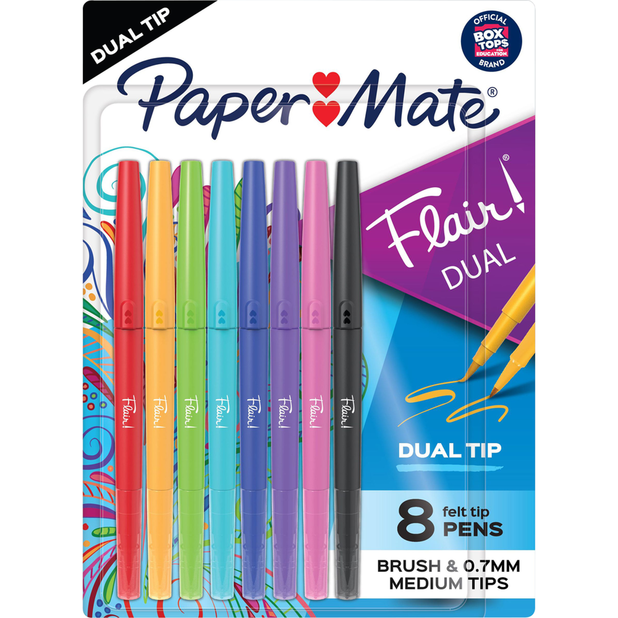 image of: Paper Mate Flair Duo Marker - Asst 8Pk BP