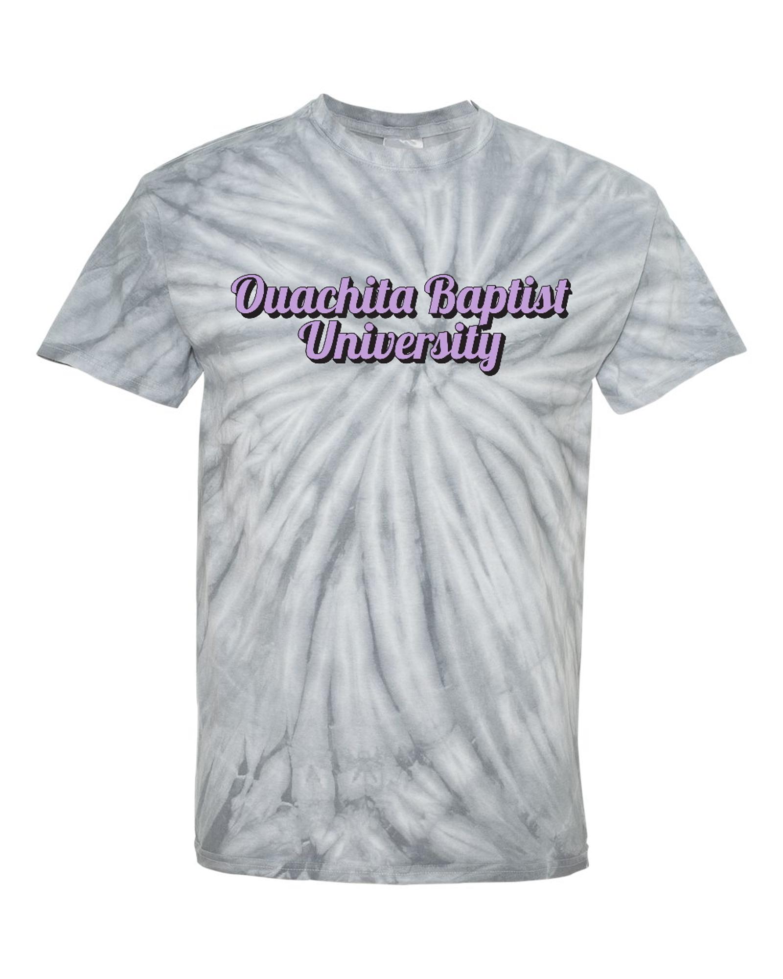 image of: Ouachita Baptist University Tie Dye Boyfriend Short Sleeve Tee