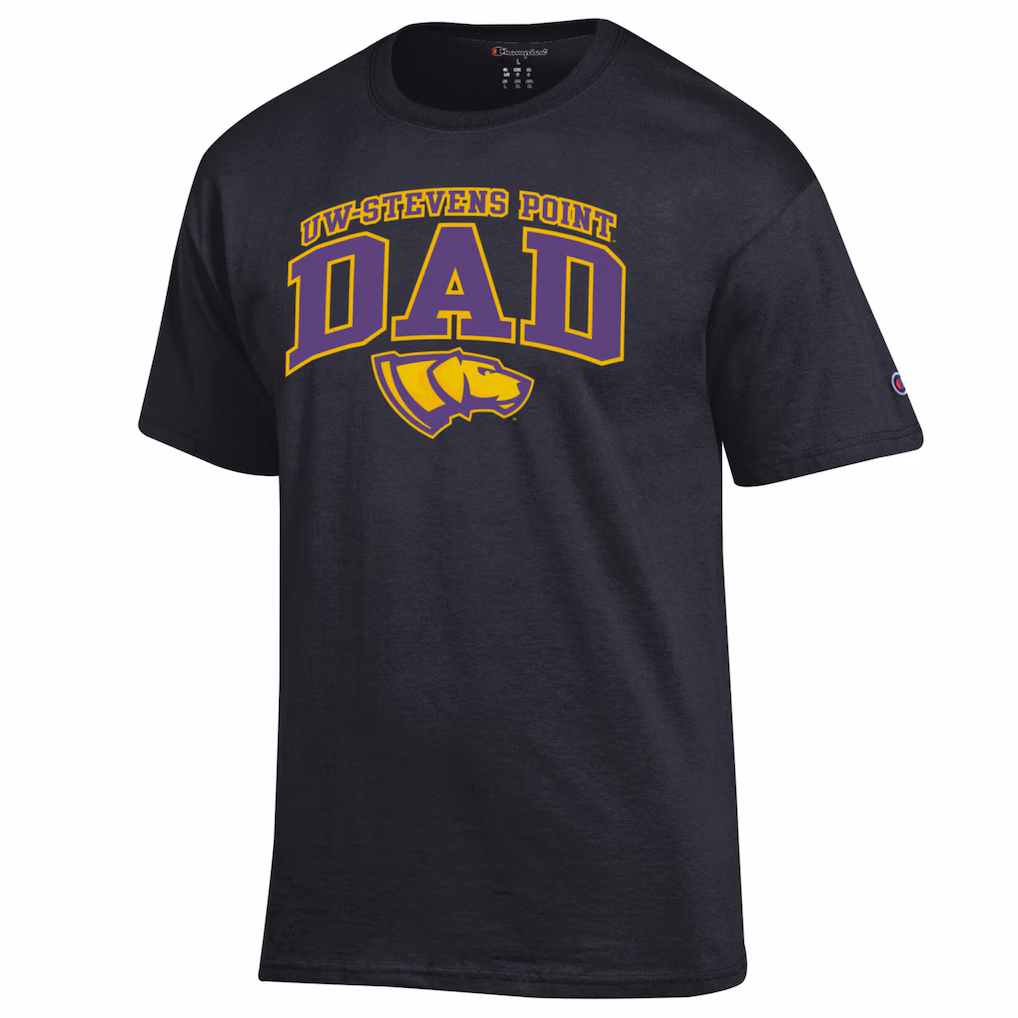 Product image 1 of 1 for University of Wisconsin Stevens Point Dad Short Sleeve Tee, Black