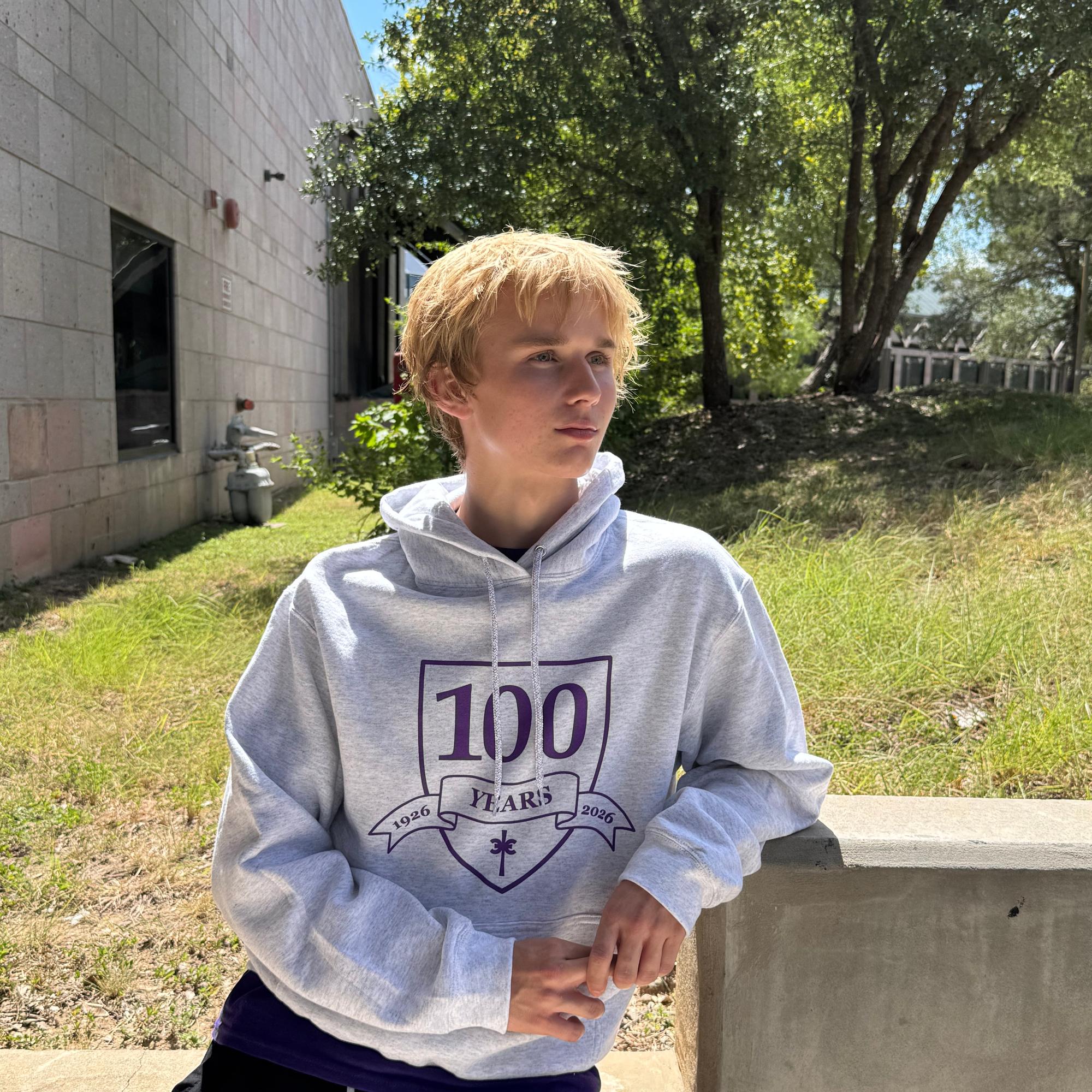Product image 2 of 2 for Concordia University Texas 100 Year Hoodie, Ash Gray