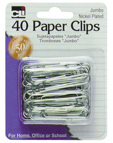 Charles Leonard Jumbo Paper Clips, 40 Pack; $1.99