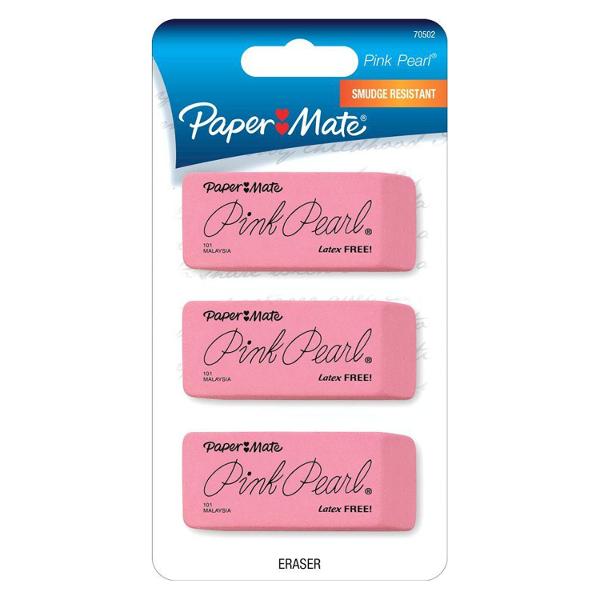 Paper Mate Pink Pearl Eraser, Large, 3 Pack; $2.98