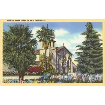 image of: Santa Clara De Asis Mission Vinyl Sticker