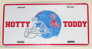 image of: Hotty Toddy Powder Blue Helmet Metal License Plate