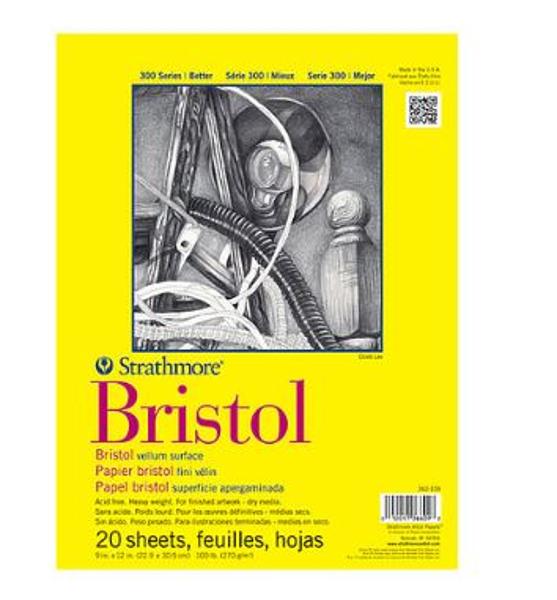 Strathmore 300 Series Bristol Vellum 9"x12" 20 Sheets; $9.99