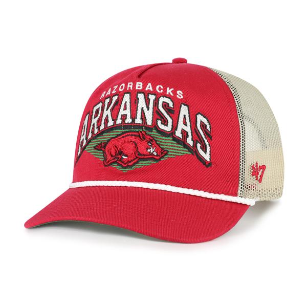 Arkansas Razorbacks '47 Red Pomona Mesh Rope Hitch Hat; $45.00