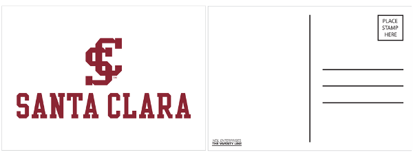 Santa Clara University Athletic Logo Post Card; $3.98