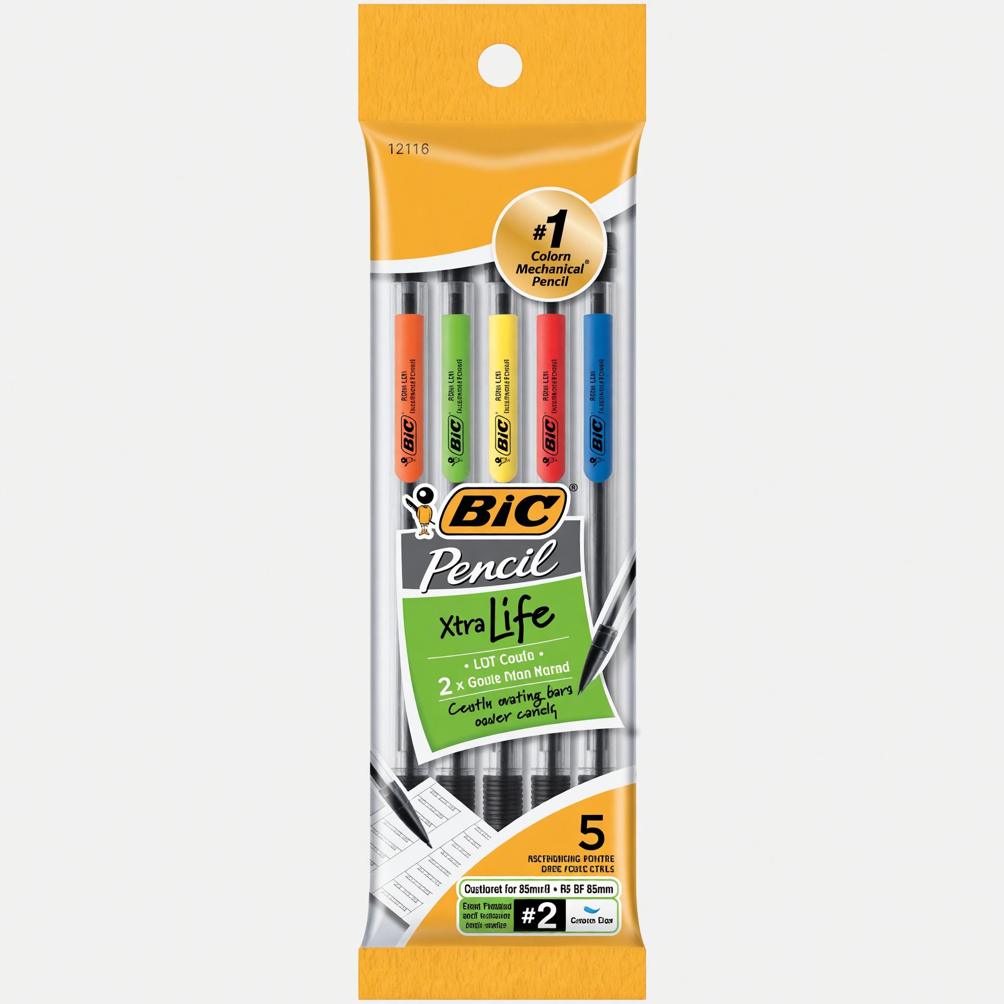 Product image 1 of 1 for BIC Xtra Smooth Mechanical Pencil - Black .7mm 5Pk BP Clear Barrel