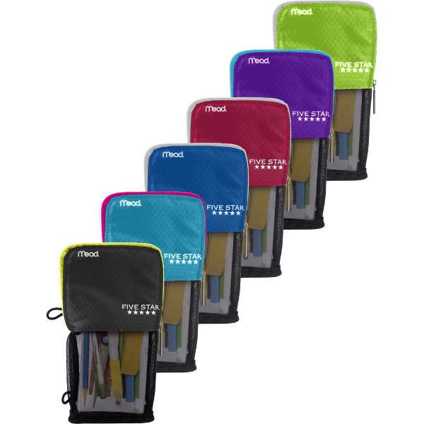 Five Star Stand N Store Pencil Pouch - Asst 4.5x8in; $8.99