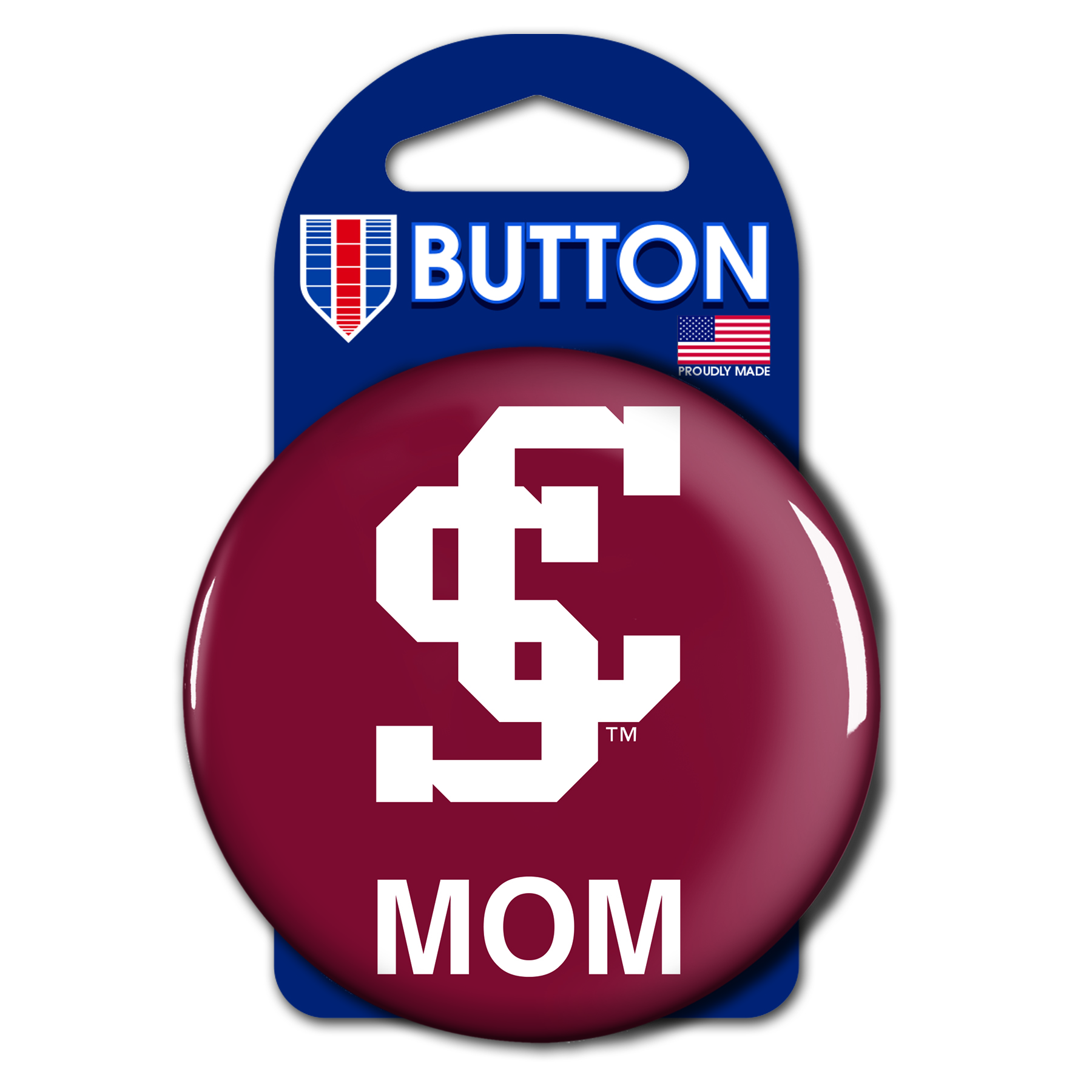 image of: Santa Clara Broncos Mom 3in Round Button