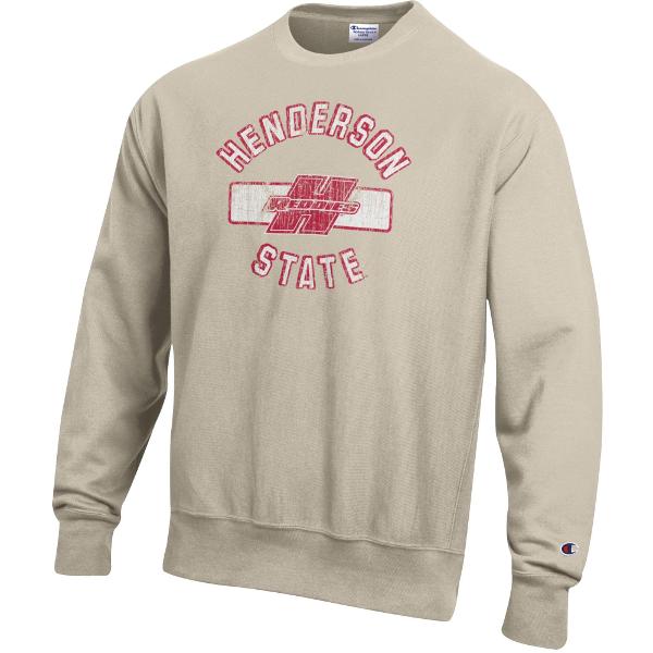 Henderson State Champion Reverse Weave Crew; $69.99