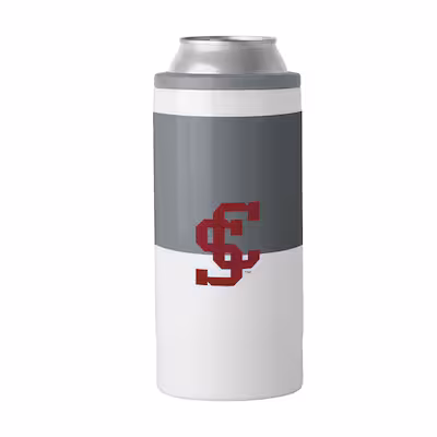 image of: Santa Clara Broncos 12oz Slim Coolie, White