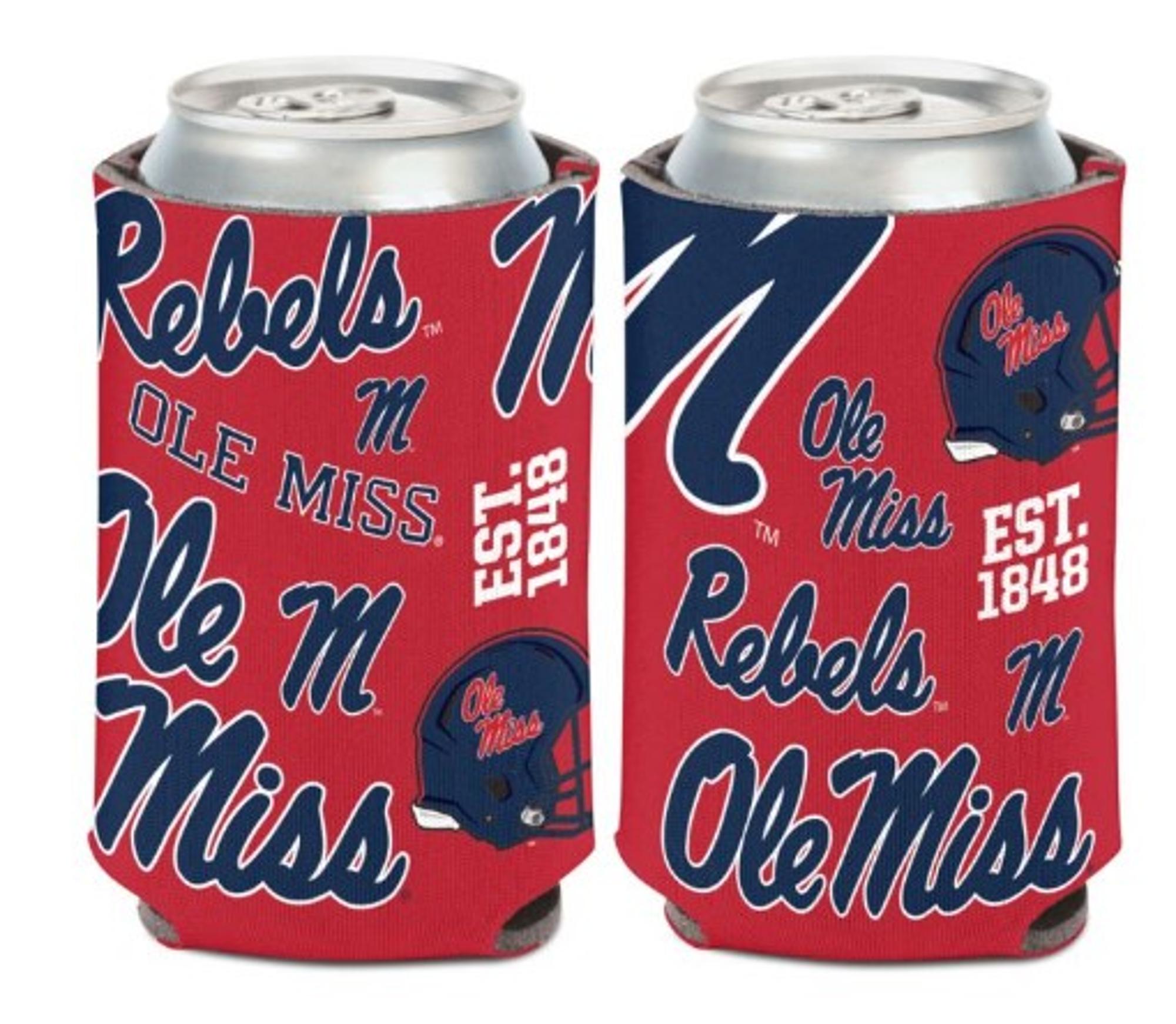 image of: Ole Miss Scatterprint Can Cooler Red