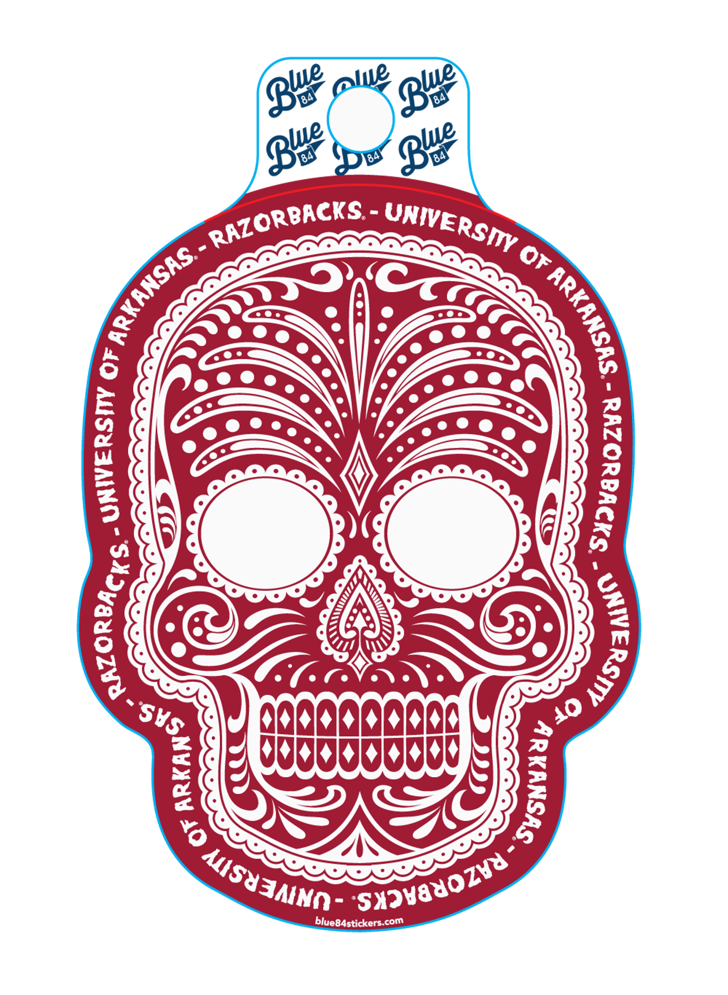 image of: Arkansas Razorbacks Blue 84 Misfit Sticker