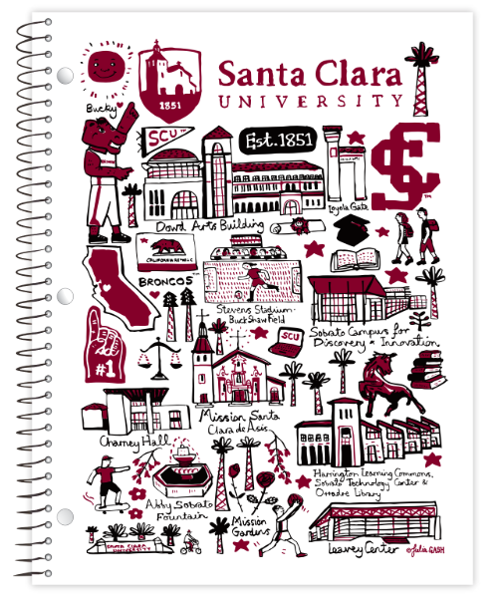 Santa Clara Broncos Julia Gash 1 Subject College Ruled Notebook, 70 Sheets; $9.98