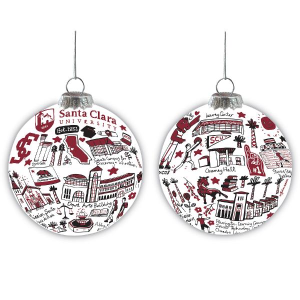 Santa Clara University Julia Gash Round Ornament; $24.98