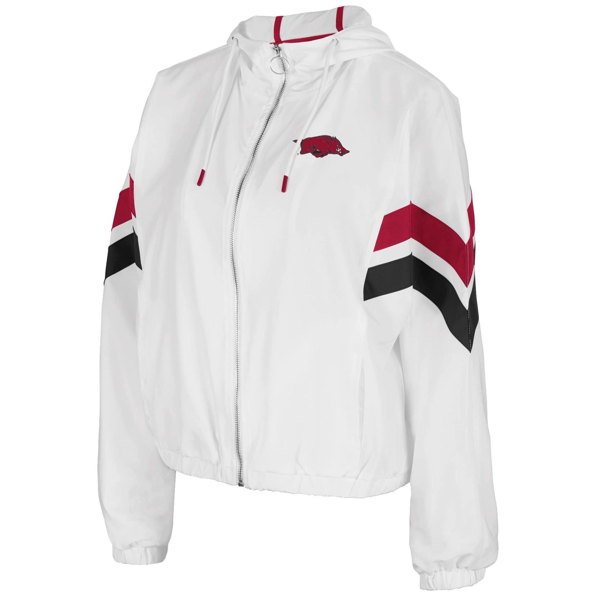 image of: Arkansas Razorbacks Women's Candy Gram Full Zip Hood Jacket- White