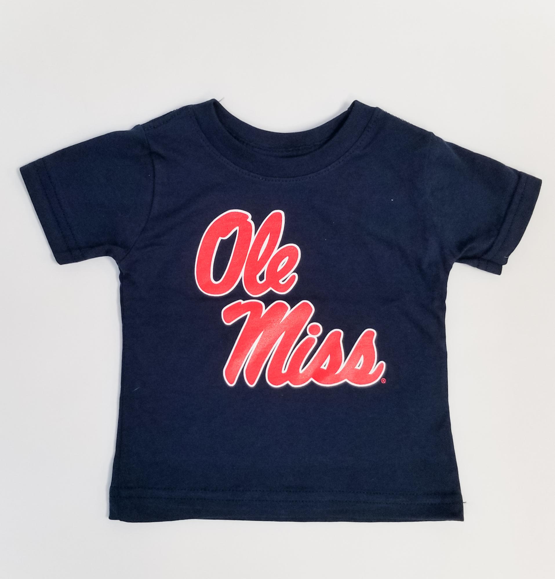 image of: Infant Ole Miss Script Short Sleeve Tee