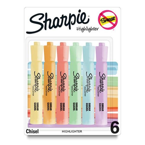 Sharpie Tank Highlighters, Chisel Tip, Pastel Set, 6 Count; $9.99