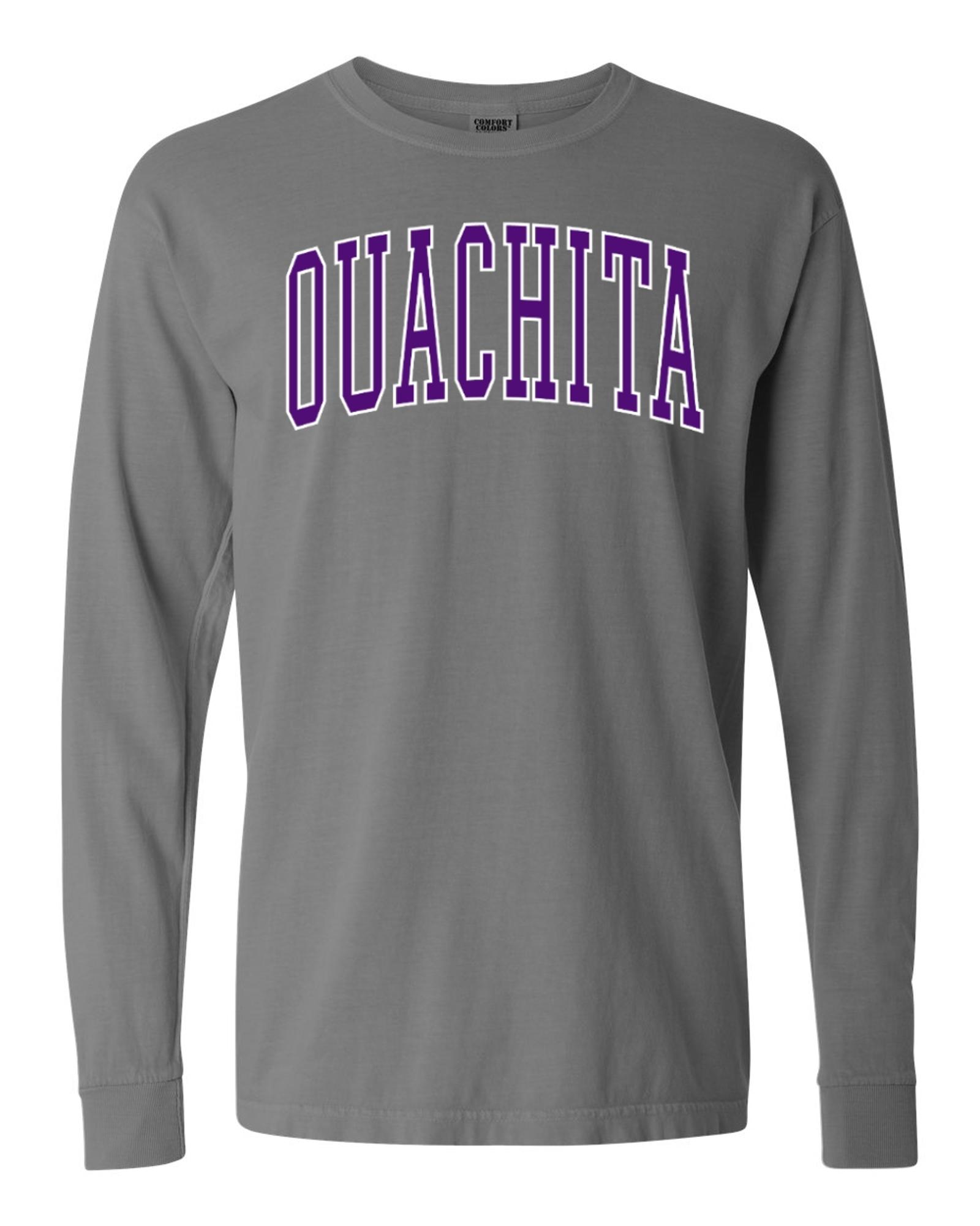 image of: Ouachita Arched Comfort Colors Long Sleeve T-Shirt