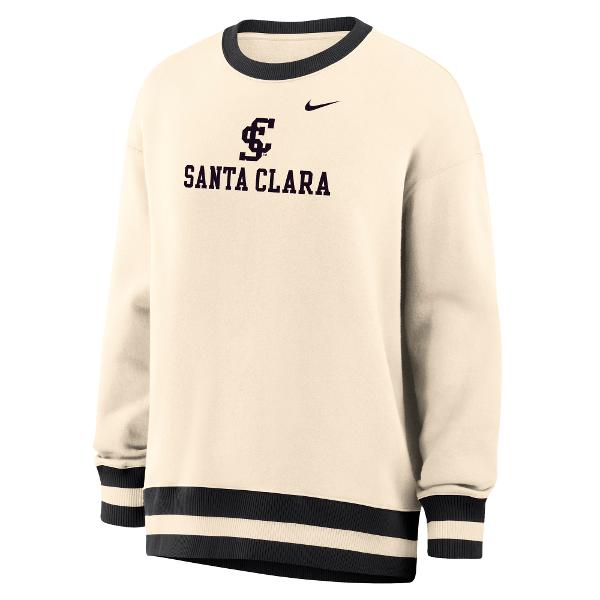 Santa Clara Broncos Nike Women's Phoenix Oversized Crew, Natural; $95.00