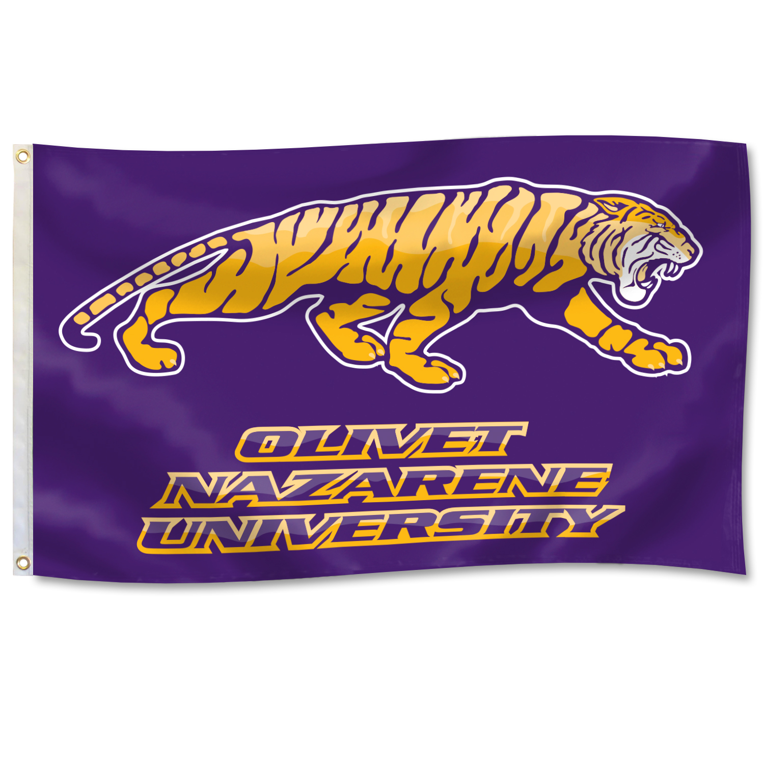 image of: 3x5 Flag Tiger Full Body/Full Name