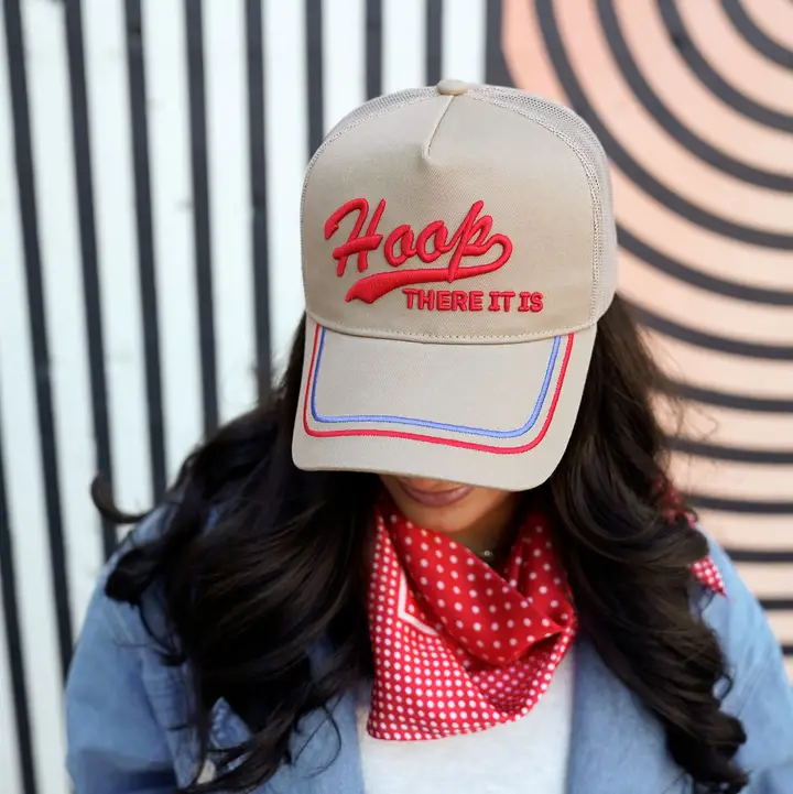 Product image 1 of 1 for KenzKustomz Hoop There It Is Trucker Hat, Tan Vintage