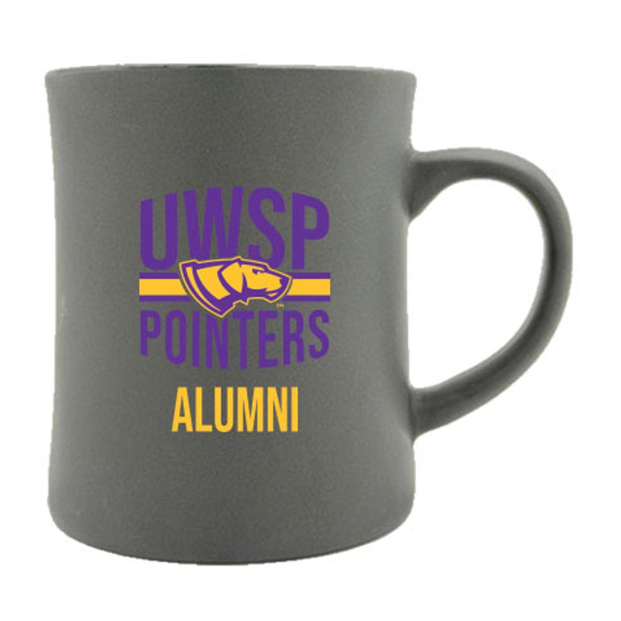 Product image 1 of 1 for UWSP Alumni 16oz. Mo'Joe Ceramic Diner Mug, Gray