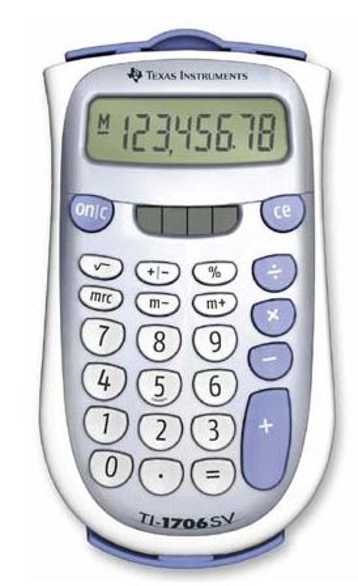 image of: Solar 6 Function LCD Calculator with Case