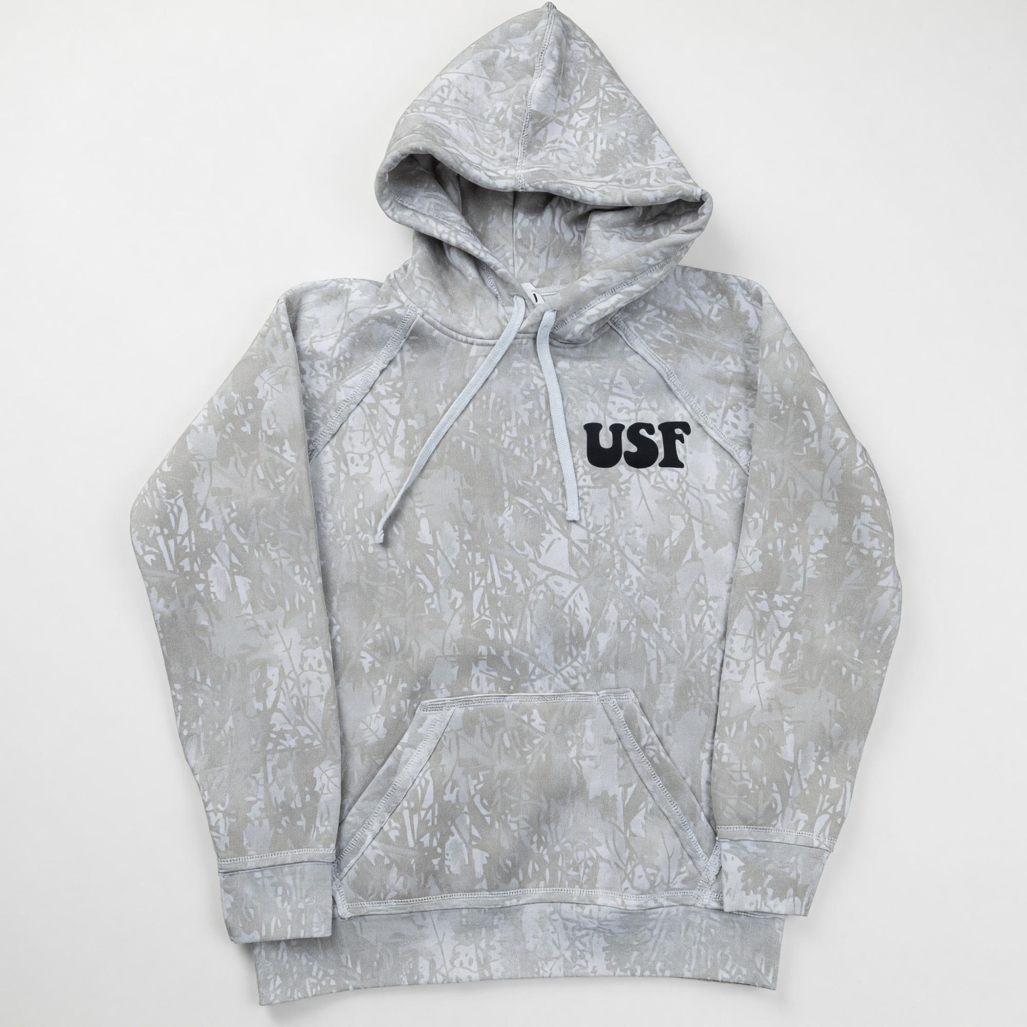 Product image 2 of 2 for UTAH SHAKESPEARE FESTIVAL RAW-EDGE FLEECE CAMO HOODIE