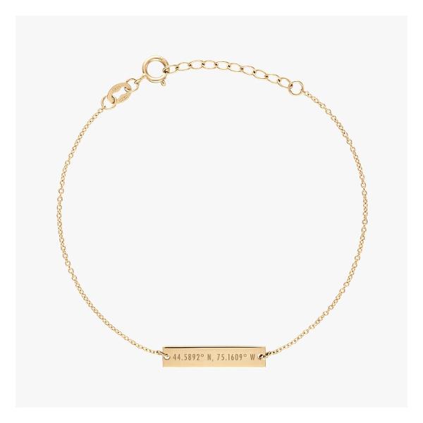 Kyle Cavan St Lawrence Coordinates Bracelet; $125.00