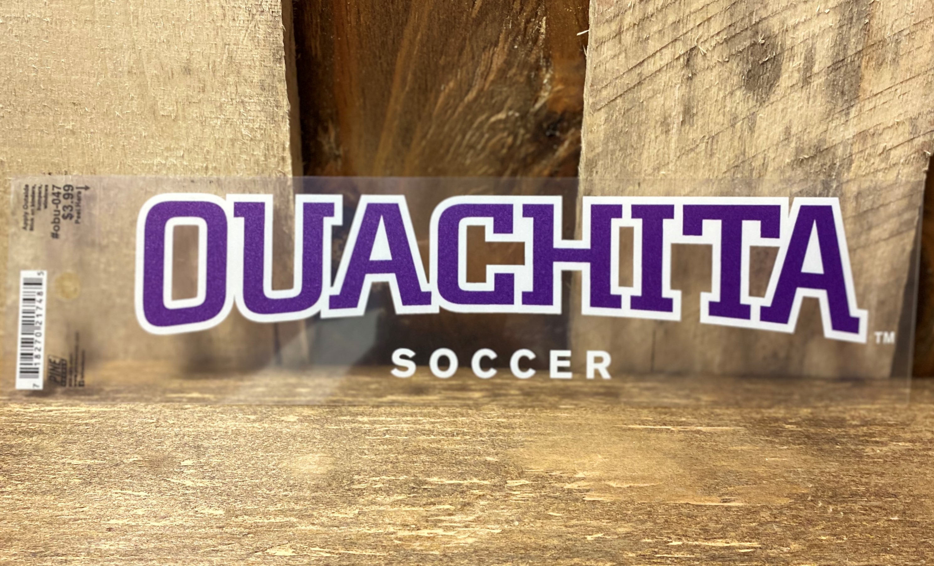image of: Ouachita Soccer Clear Car Decal