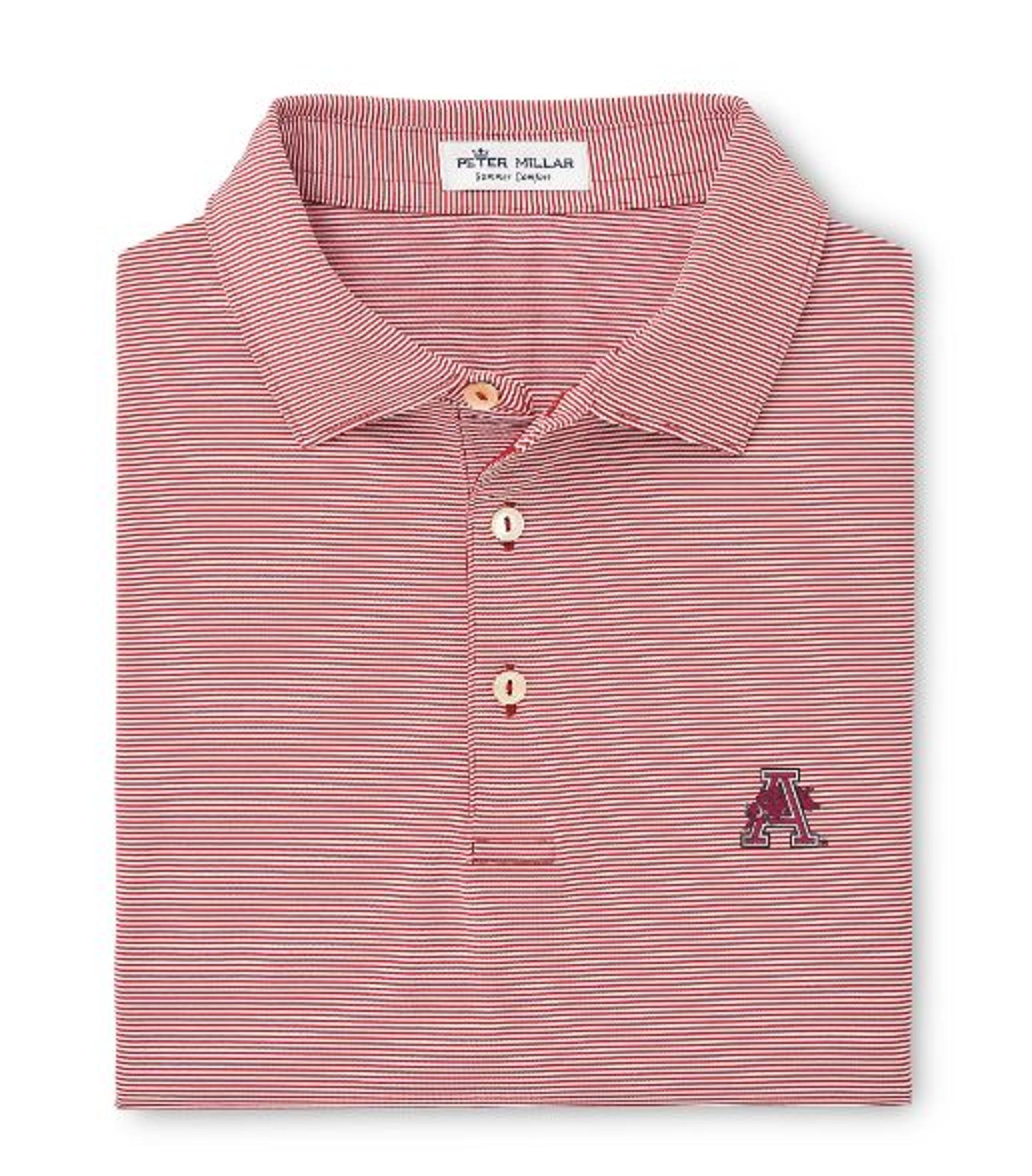 image of: Arkansas Razorbacks Peter Millar Vault Jubilee Stripe Stretch Jersey Vault Hog Thru A