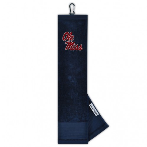 image of: Ole Miss Embroidered Face Golf Club Navy Towel