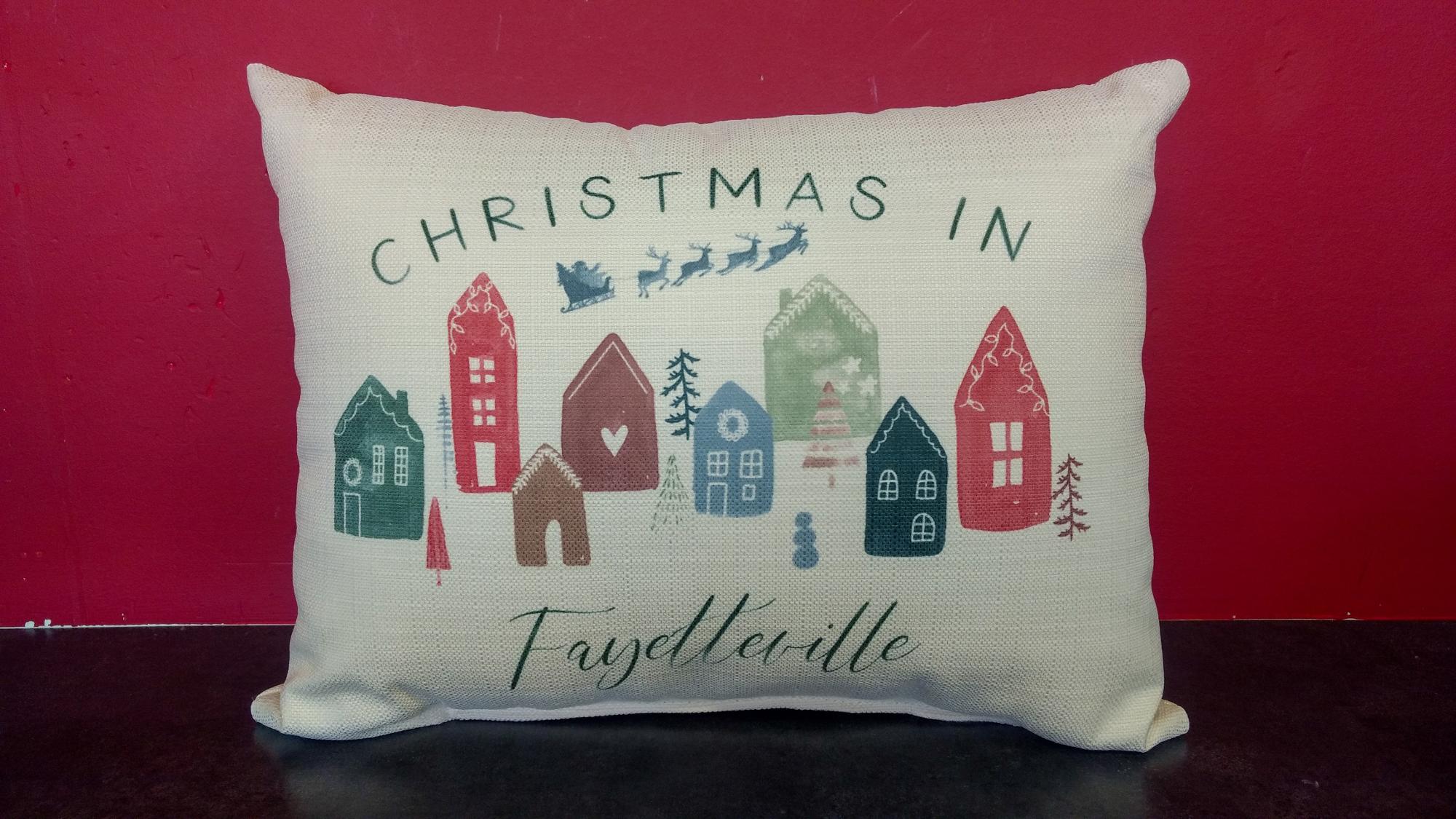 image of: Christmas in Fayetteville Pillow