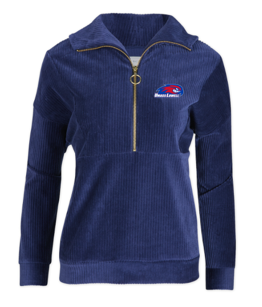 Manchester 1/4 Zip Corded Velour Hoodie - Black; $89.99