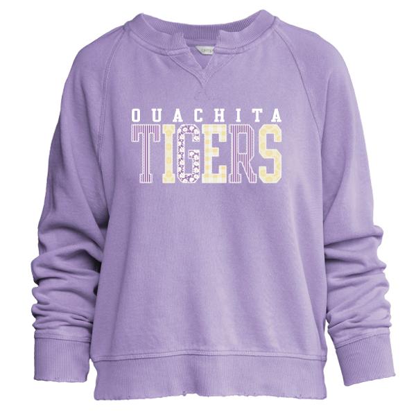 Ouachita Tigers Willow Washed Crew; $59.99