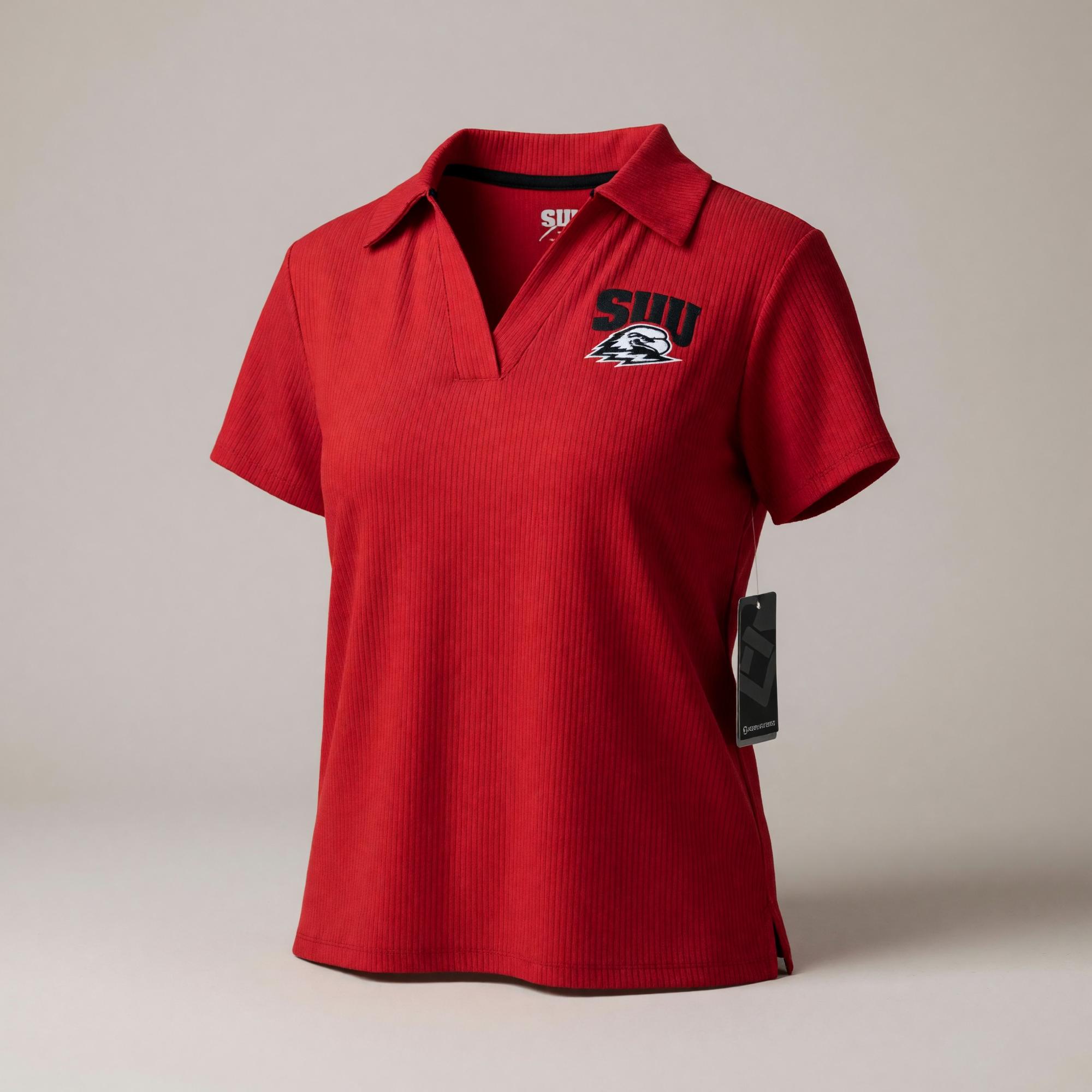 Product image 1 of 3 for COLOSSEUM WOMENS RIBBED POLO RED SUU/THOR