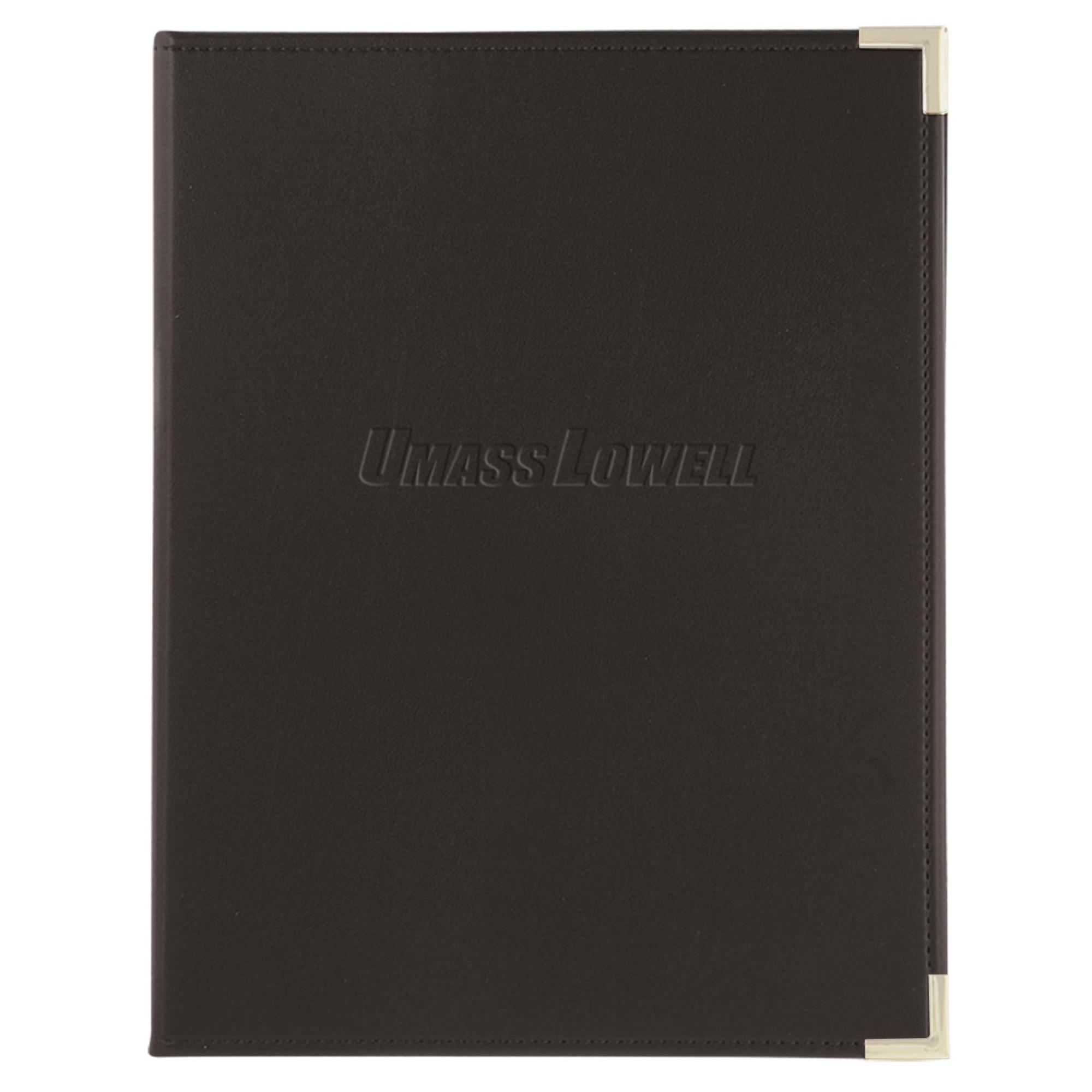 Classic Padfolio Black& Silver Debossed