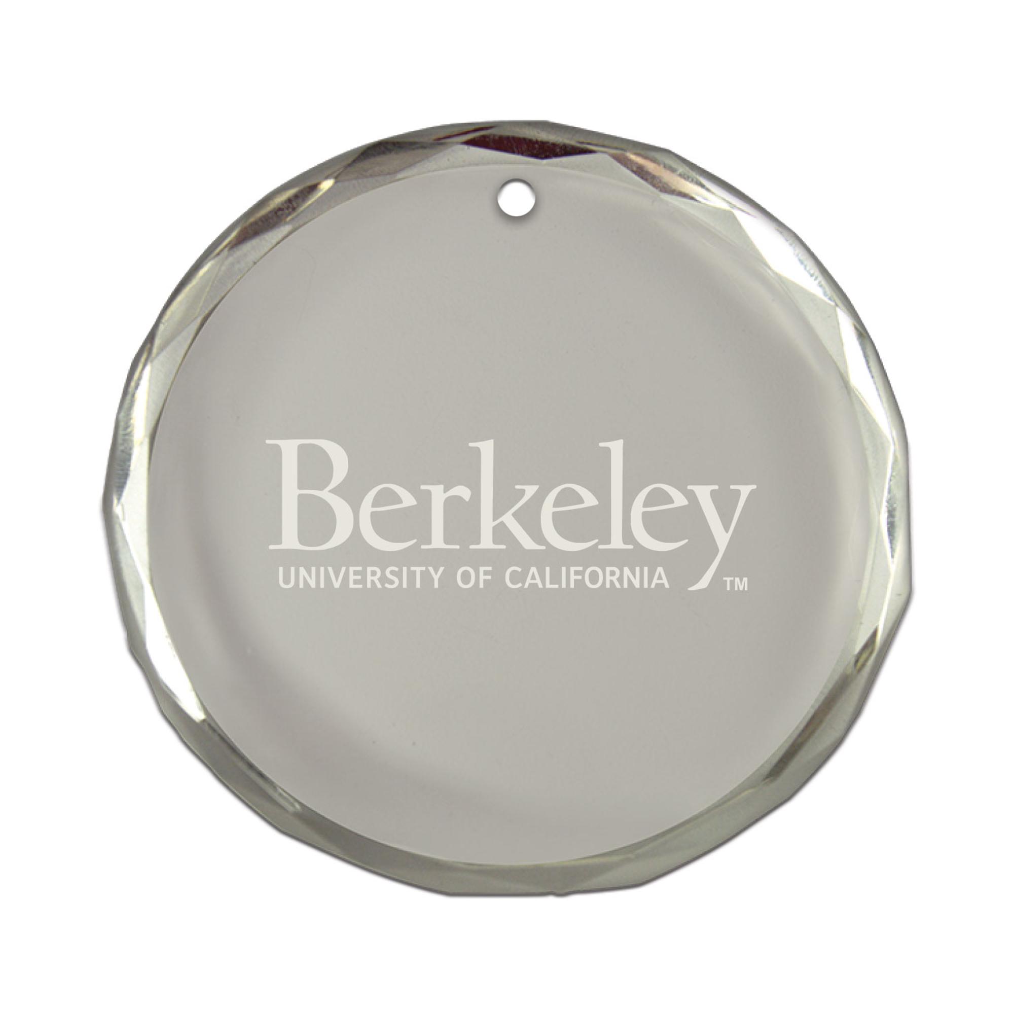 Product image 1 of 1 for Round Crystal Ornament Berkeley Logo
