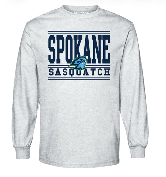 SCC LS TEE SPOKANE SASQUATCH ASH; $22.99
