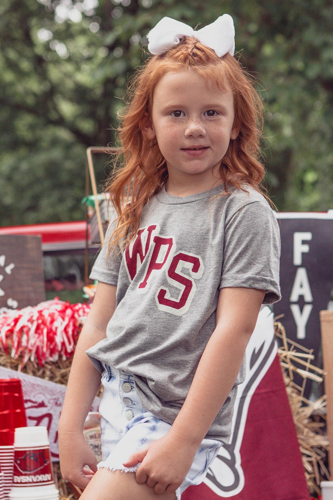 image of: Arkansas Razorbacks Youth Stacked WPS Tee